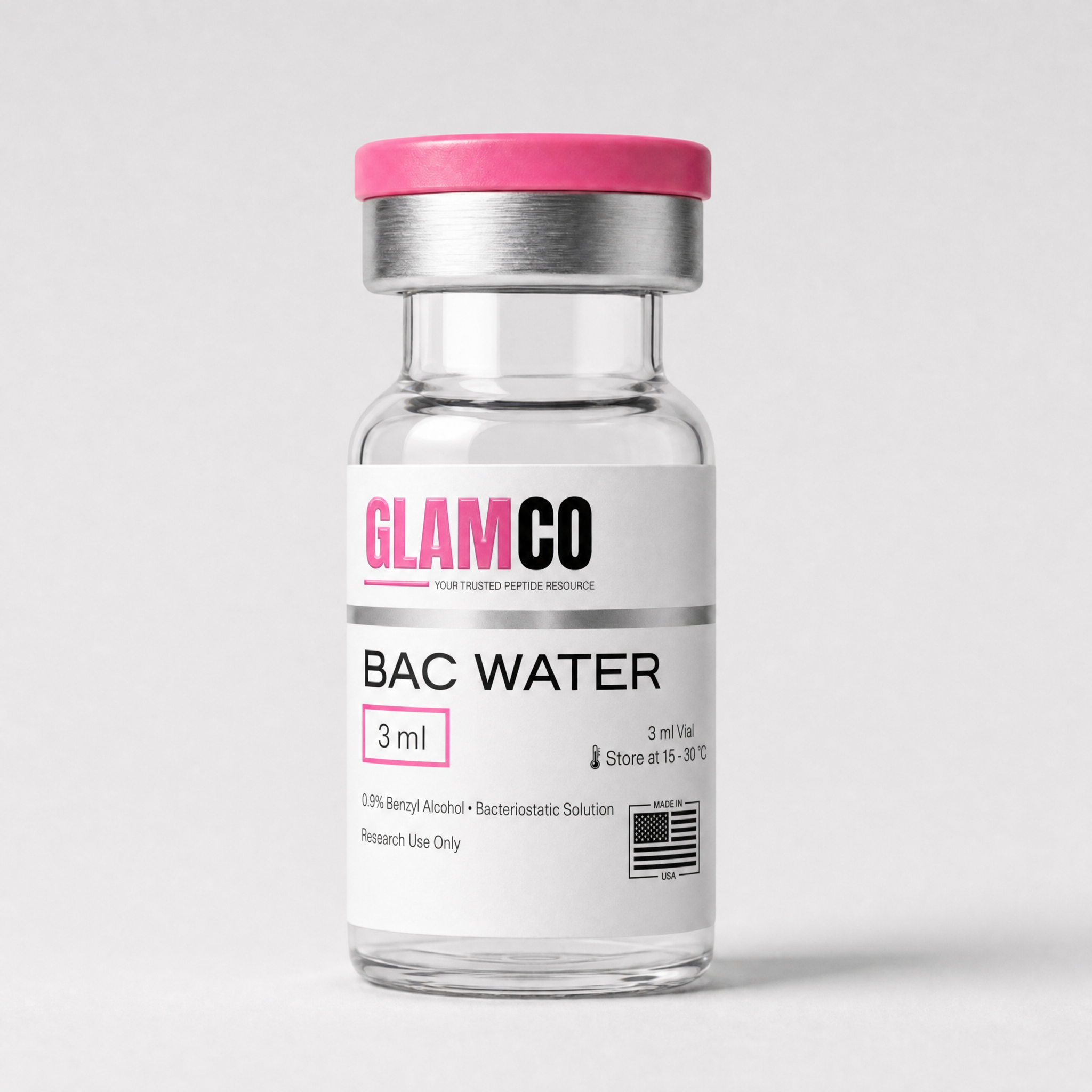 GlamCO BAC Water 3mL